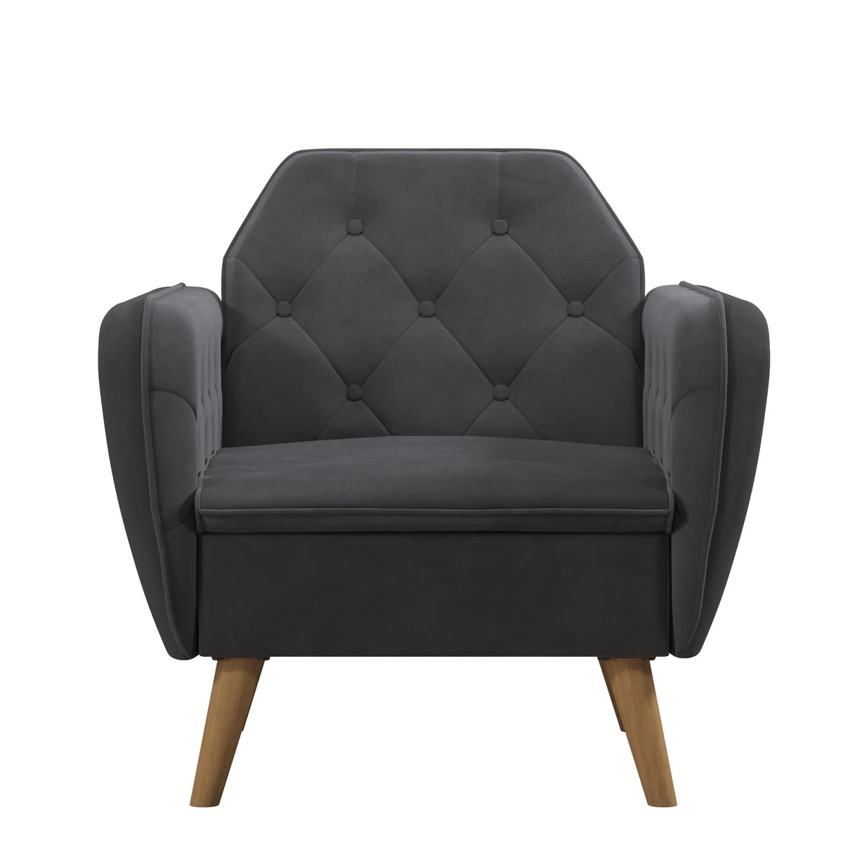 Gray Velvet Accent Chair J532406