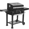 24-inch Charcoal BBQ Grill with 2 Folding Side Shelves X41286