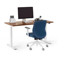 Walnut Adjustable Height Sit-Stand Single Desk U59671