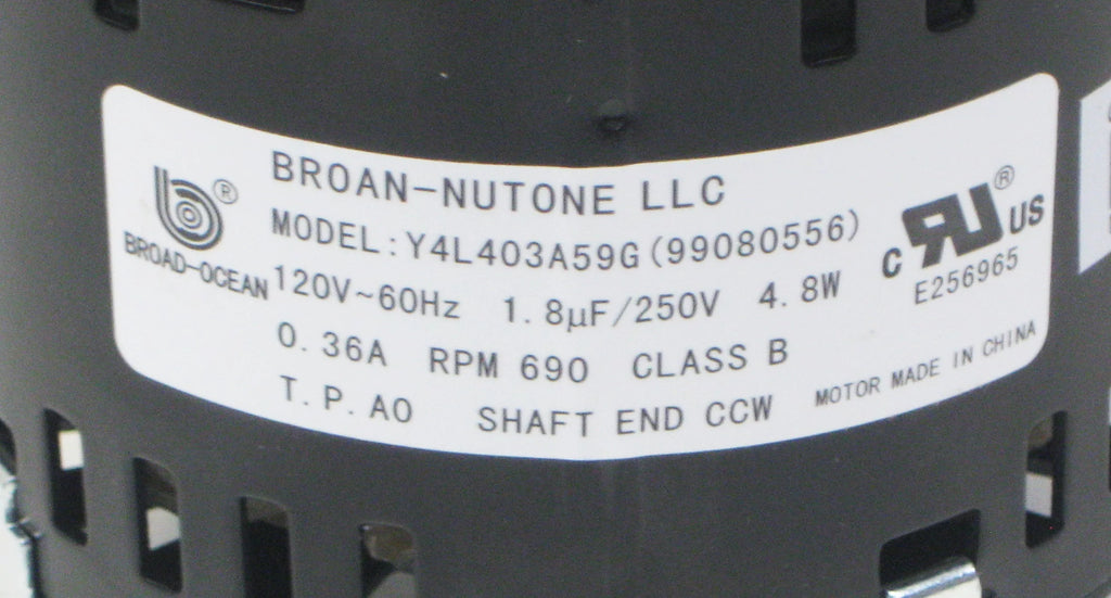 Bathroom Fan Motor I9770
