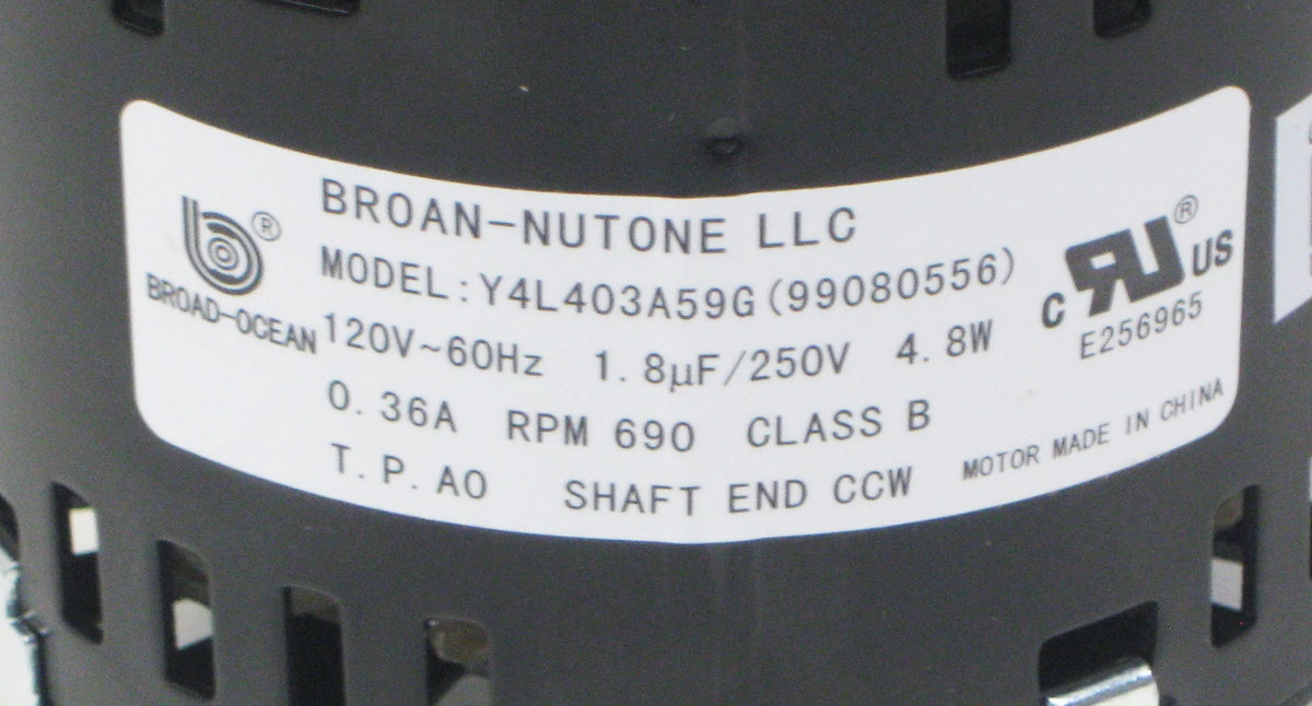 Bathroom Fan Motor I9770