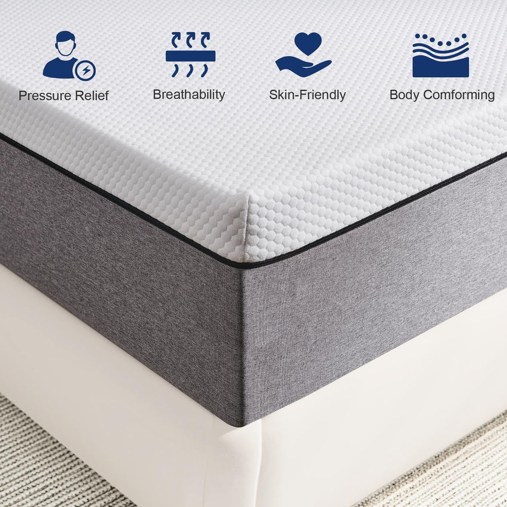 Queen 10 inch Gel Memory Foam Mattress S9239