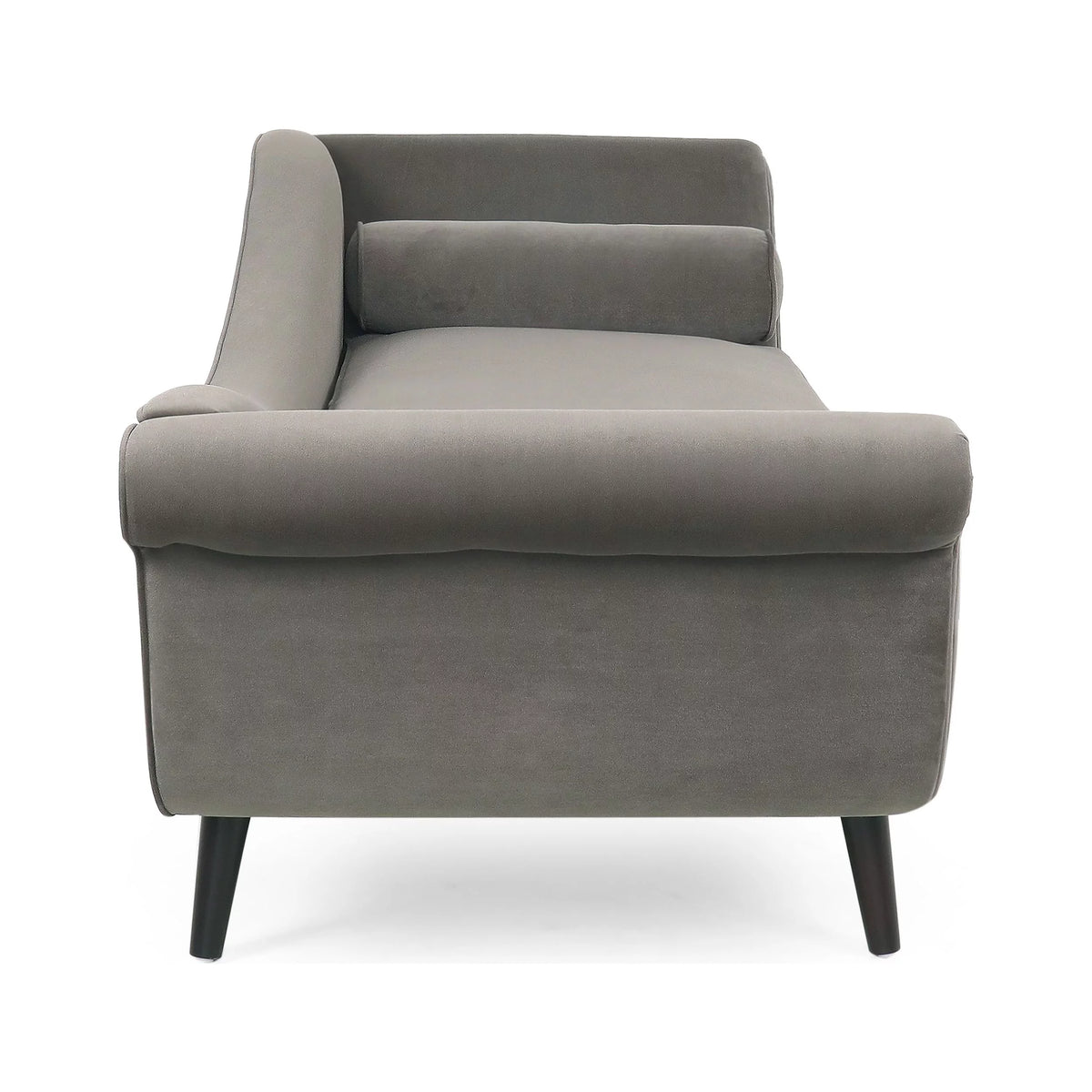 Dark Brown Taupe Upholstered Chaise Lounge F581