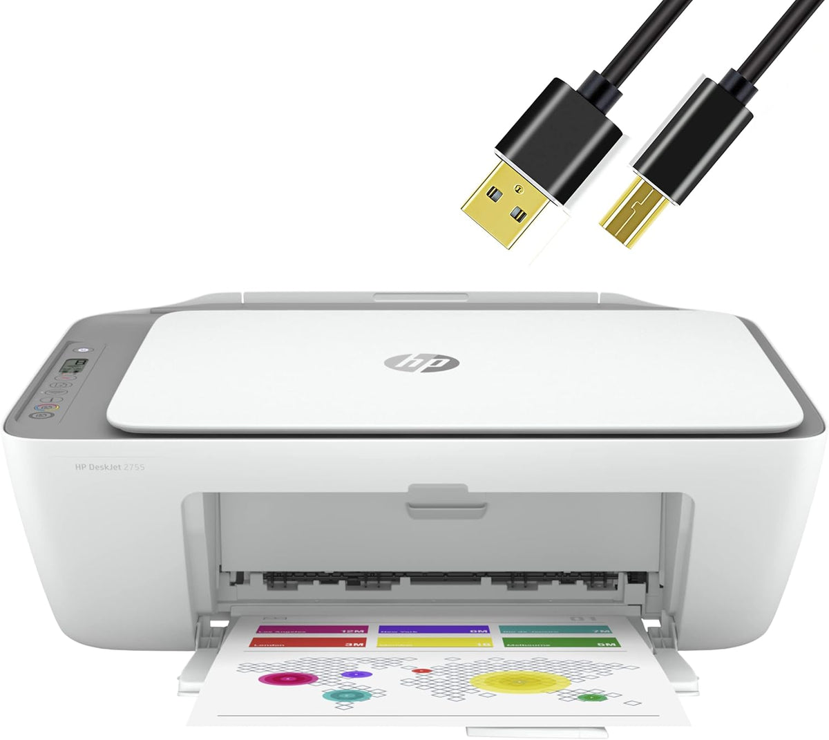 All in One Wireless Color Inkjet Printer Print Copy Scan with Printer Cable I97918