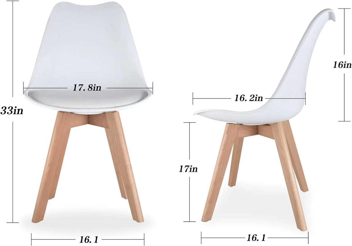 White Set of 4 Dining Chairs L59343