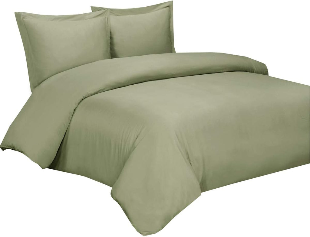 Bamboo Viscose Duvet Cover Set with Corner Ties, King / Cal King Size White H897626