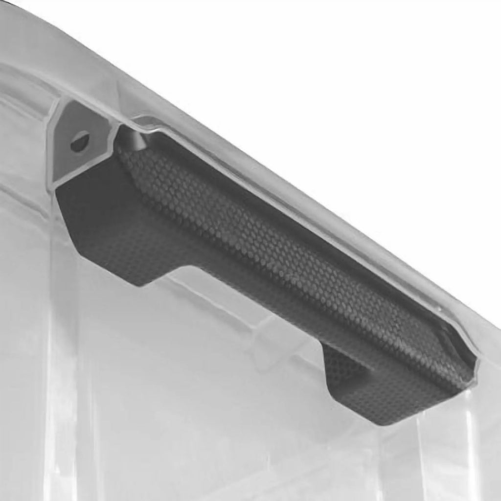30qt Plastic Storage Tote with Hinged Lid N323