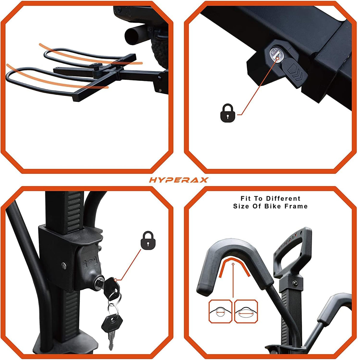 2" Hitch Platform Bike Rack for Car L5456