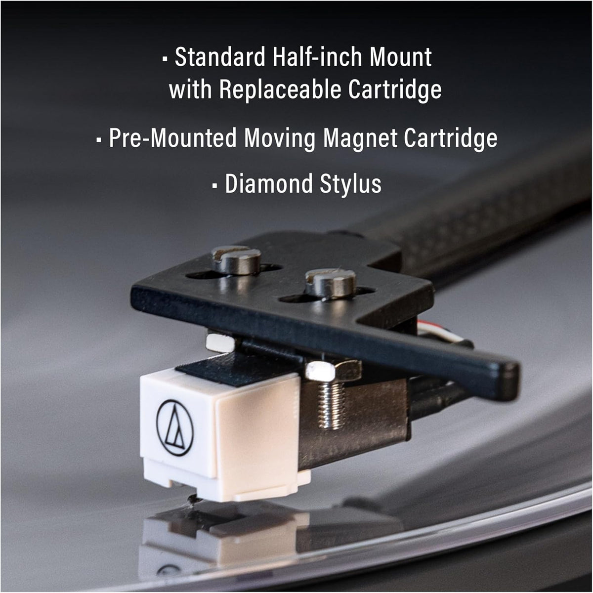 Walnut 2-Speed Belt-Drive Bluetooth Turntable with Speakers W644