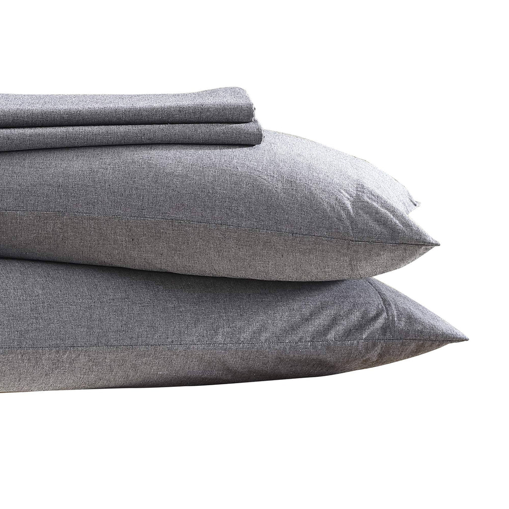 Recycled Fiber Heather Percale Cal King Sheet Set Z94945