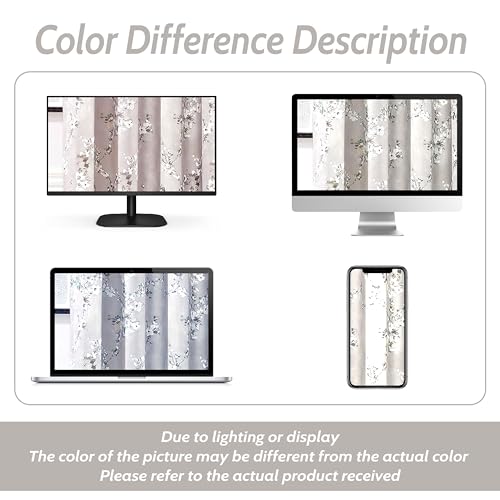 Gray Blackout Grommet Thermal Insulated Window Curtains Set of 2 Panels 52 Inch by 84 Inch E263981