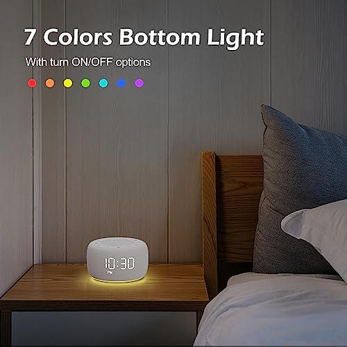 White Noise Machine with 18 Soothing Sounds, 7 Night Light, Sleep Timer T6916