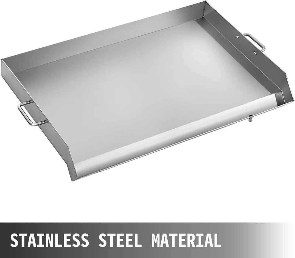 Stainless Steel Griddle, 32 X 17 Flat Top Rectangular Plate W76702