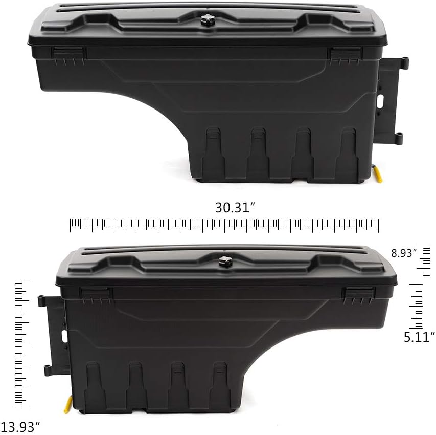 Lockable Truck Bed Storage Box Toolbox Swing Case O926261