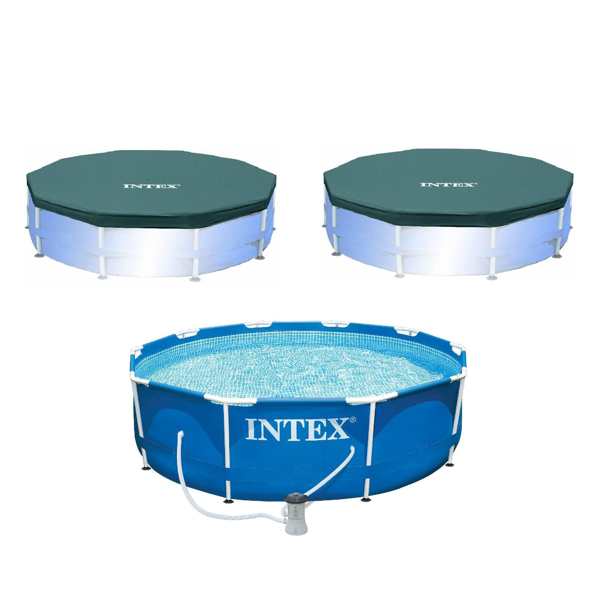 Round Frame Pool with Filter Pump and Vinyl Cover T74125