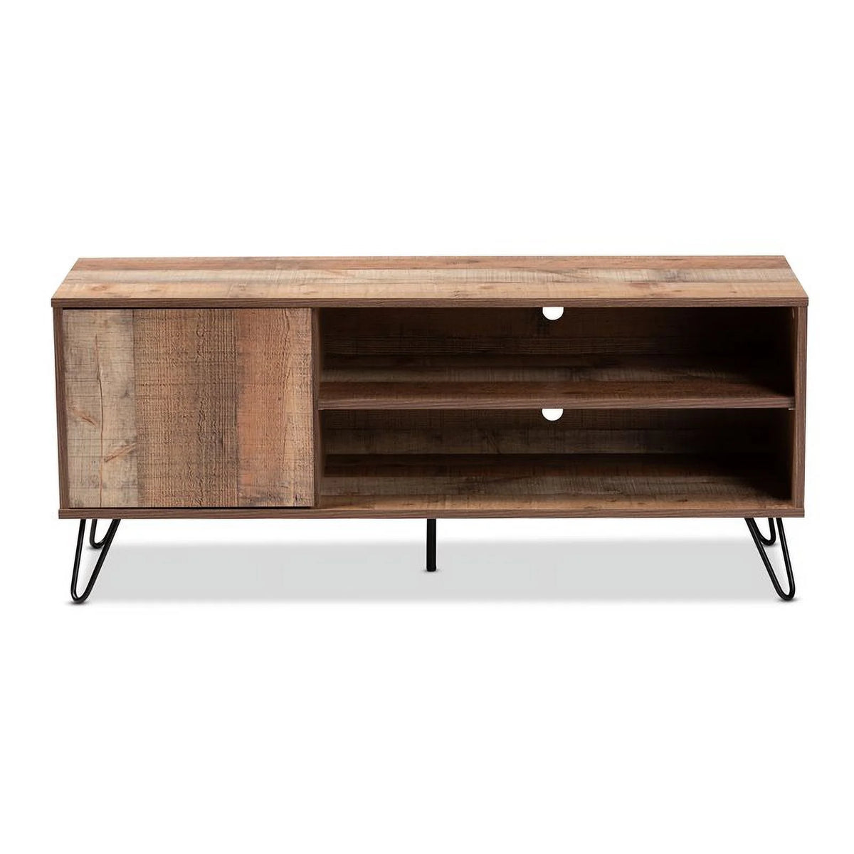 Rustic Oak Wood TV Stand N7253