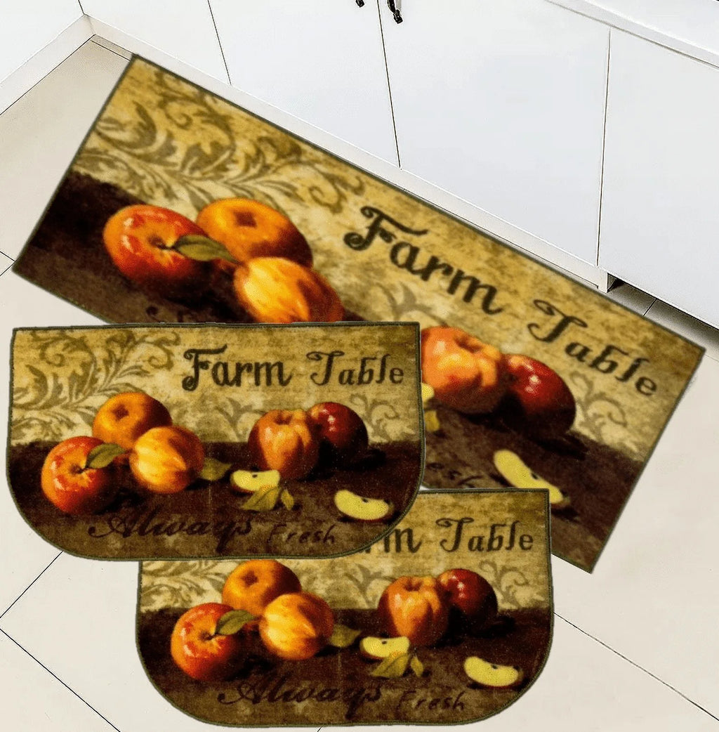 Multicolor 3PC Kitchen Rug Set F358661