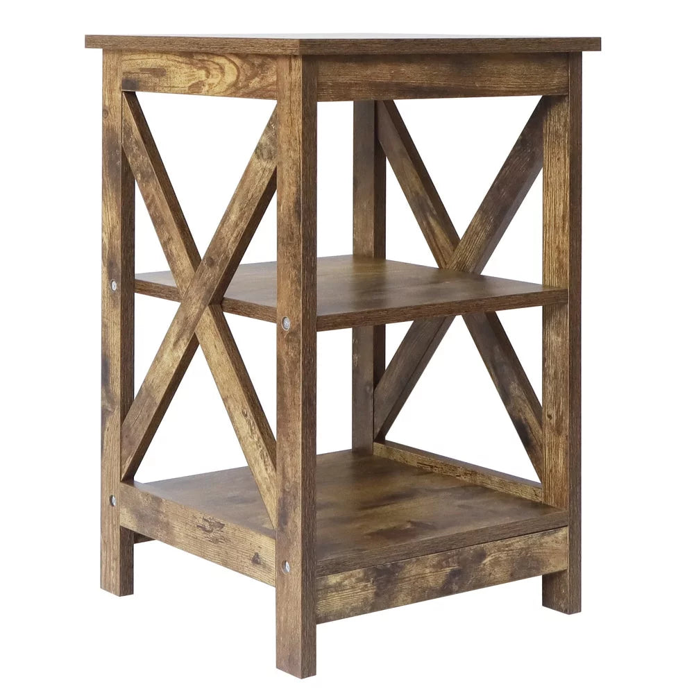 Wood 3-Tier End Table O7432