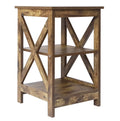 Wood 3-Tier End Table O7432