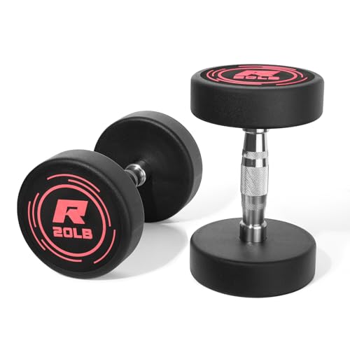 PVC Coated Pink Round Dumbbells Set with Non-Slip Handle Z954481