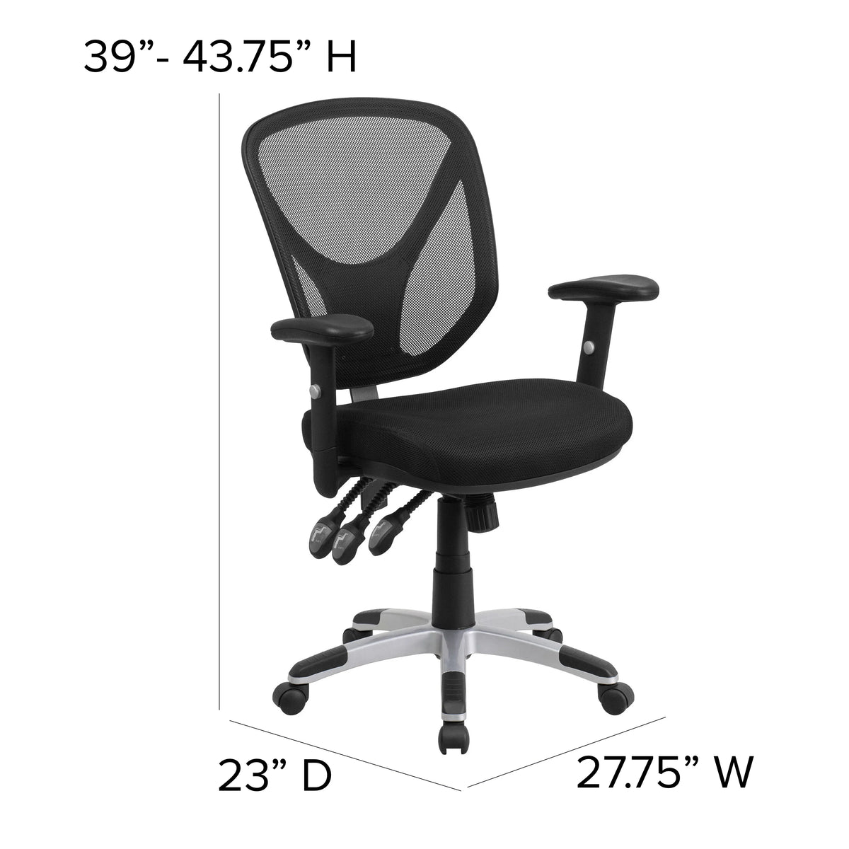 Black Mesh Ergonomic Task Office Chair X449997