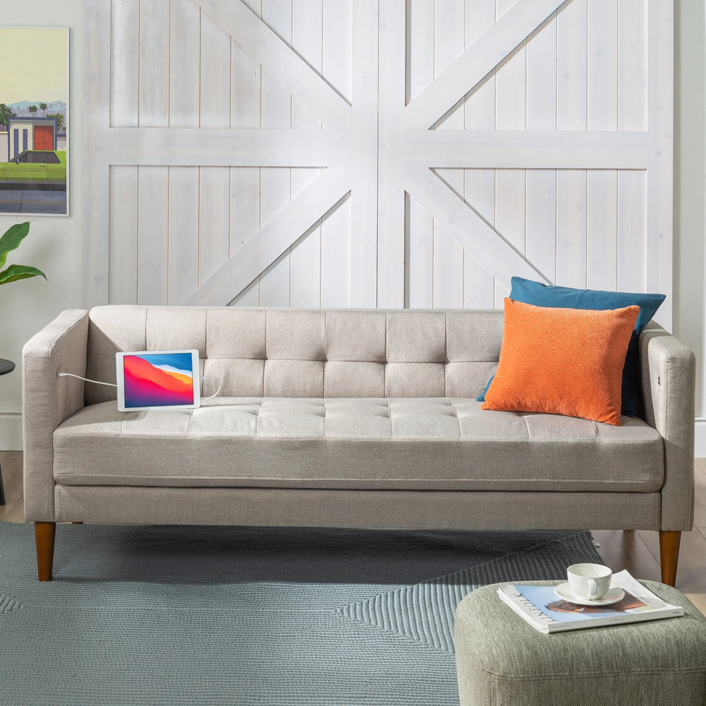 Fabric Sofa Couch with USB Ports N735775
