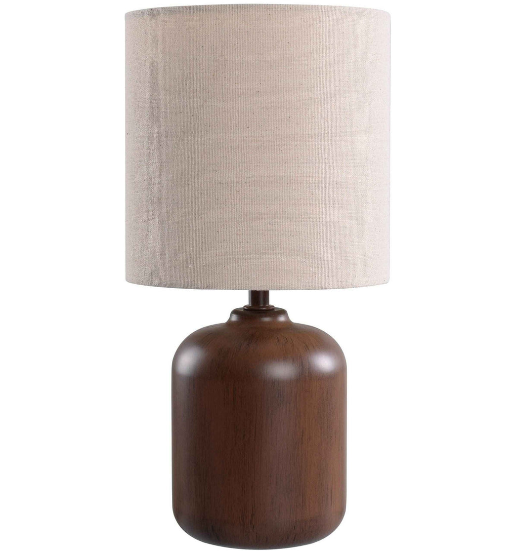 Mini Faux Wood Table Lamp with Shade S24652
