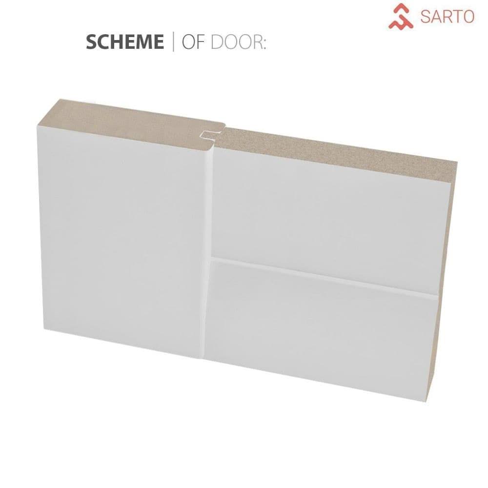 Sliding Barn Door Hardware with Frosted Opaque Glass M290