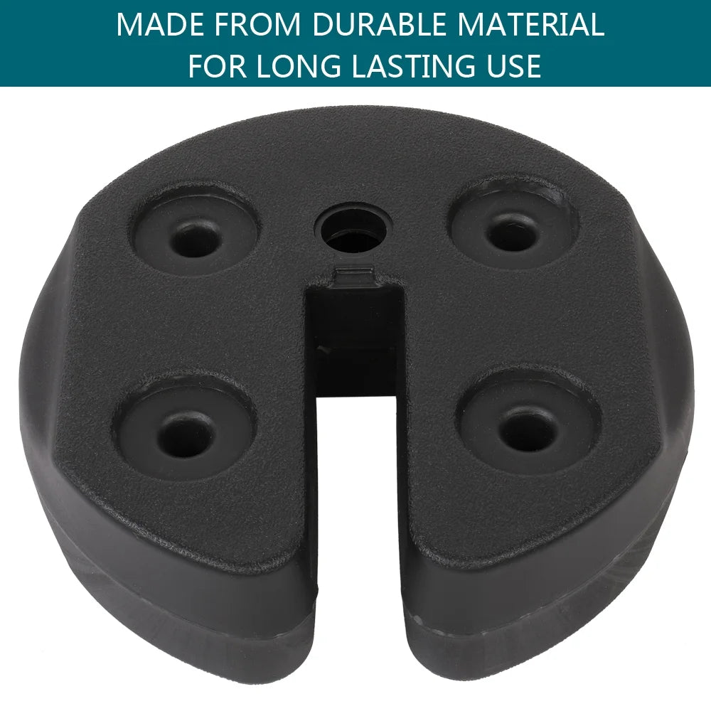 4 Pieces Black Tent Shade Canopy Water Fillable Weight Plates O51420