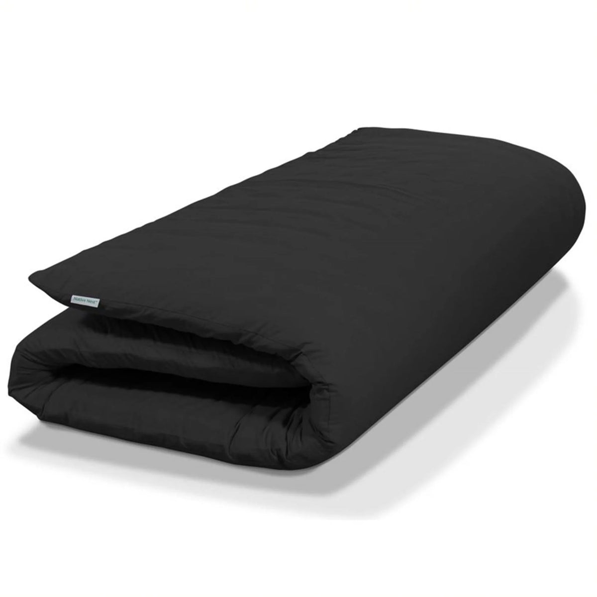 Japanese Foldable Floor Mattress Queen Black D375