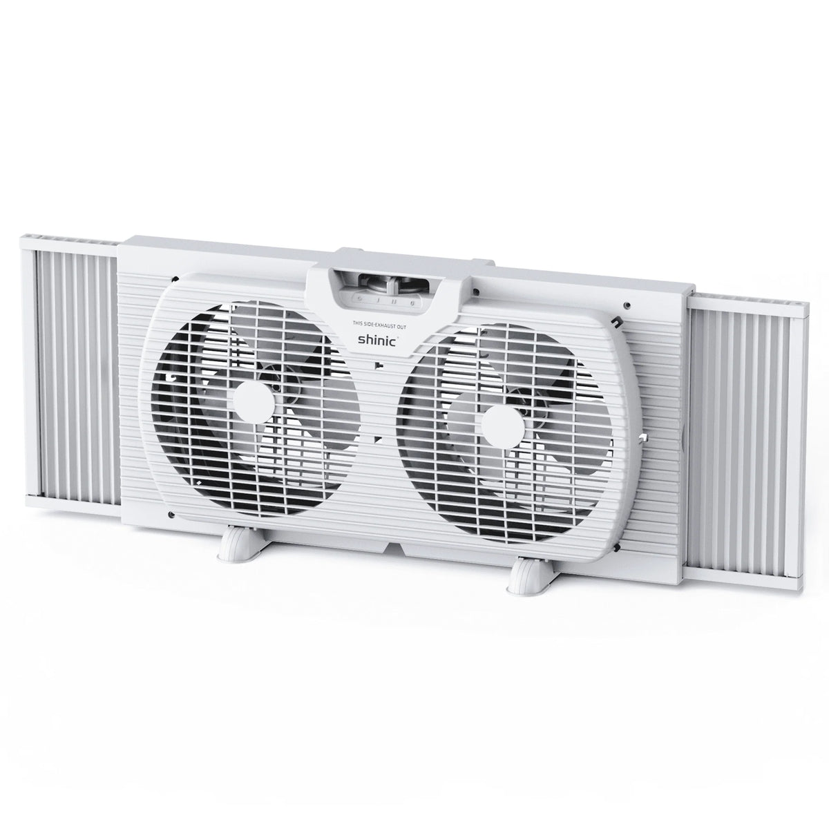 9 3-Speed Twin Window Fan with Bug Screen, White U503597
