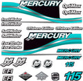 Teal Pack of 2 Outboard Engine Sticker Decal Graphics Kit S976152
