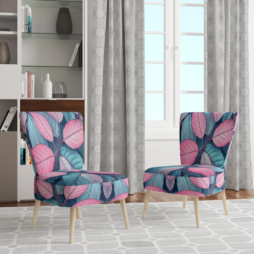 Upholstered Traditional Accent Chair and Floral Arm Chair L51496