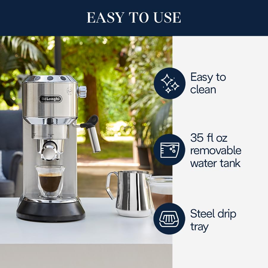 Espresso Machine with Milk Frother, Stainless I42034