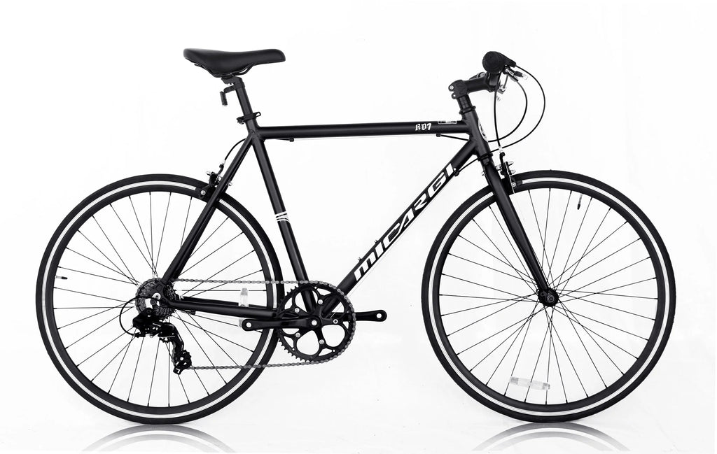 White 53 cm Aluminum 700C Road Bike C4026