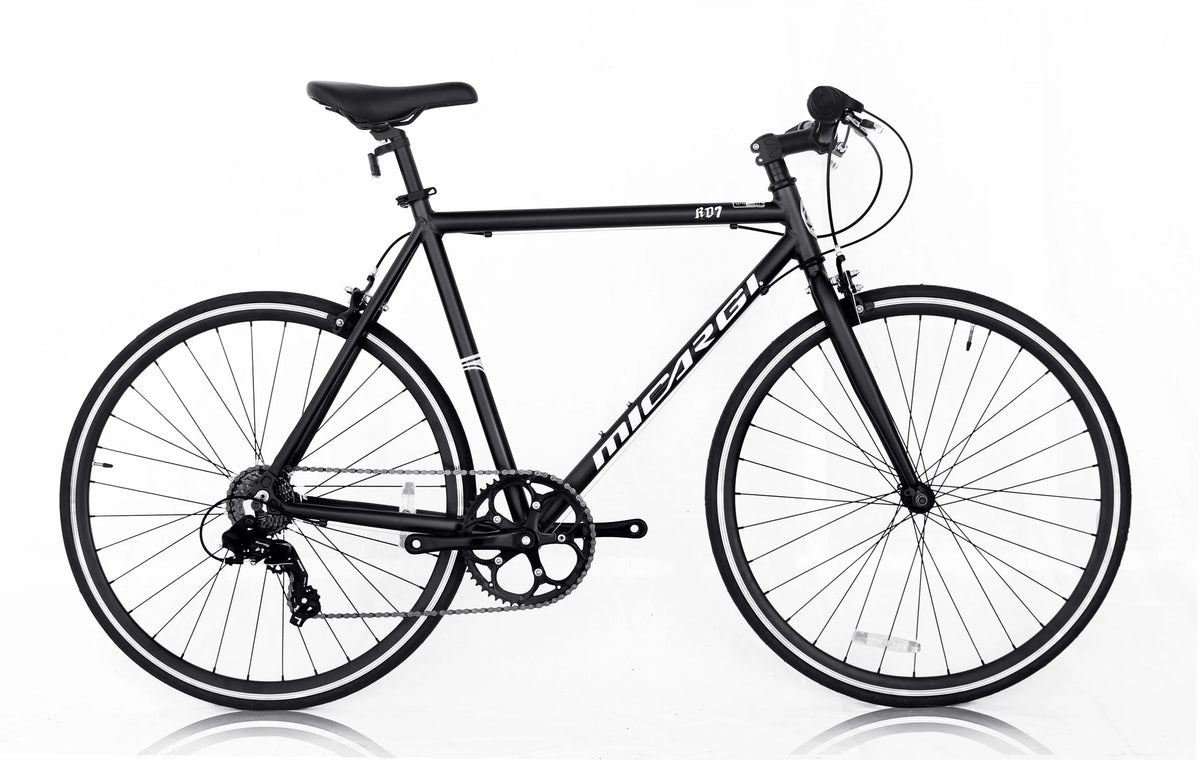 White 53 cm Aluminum 700C Road Bike C4026