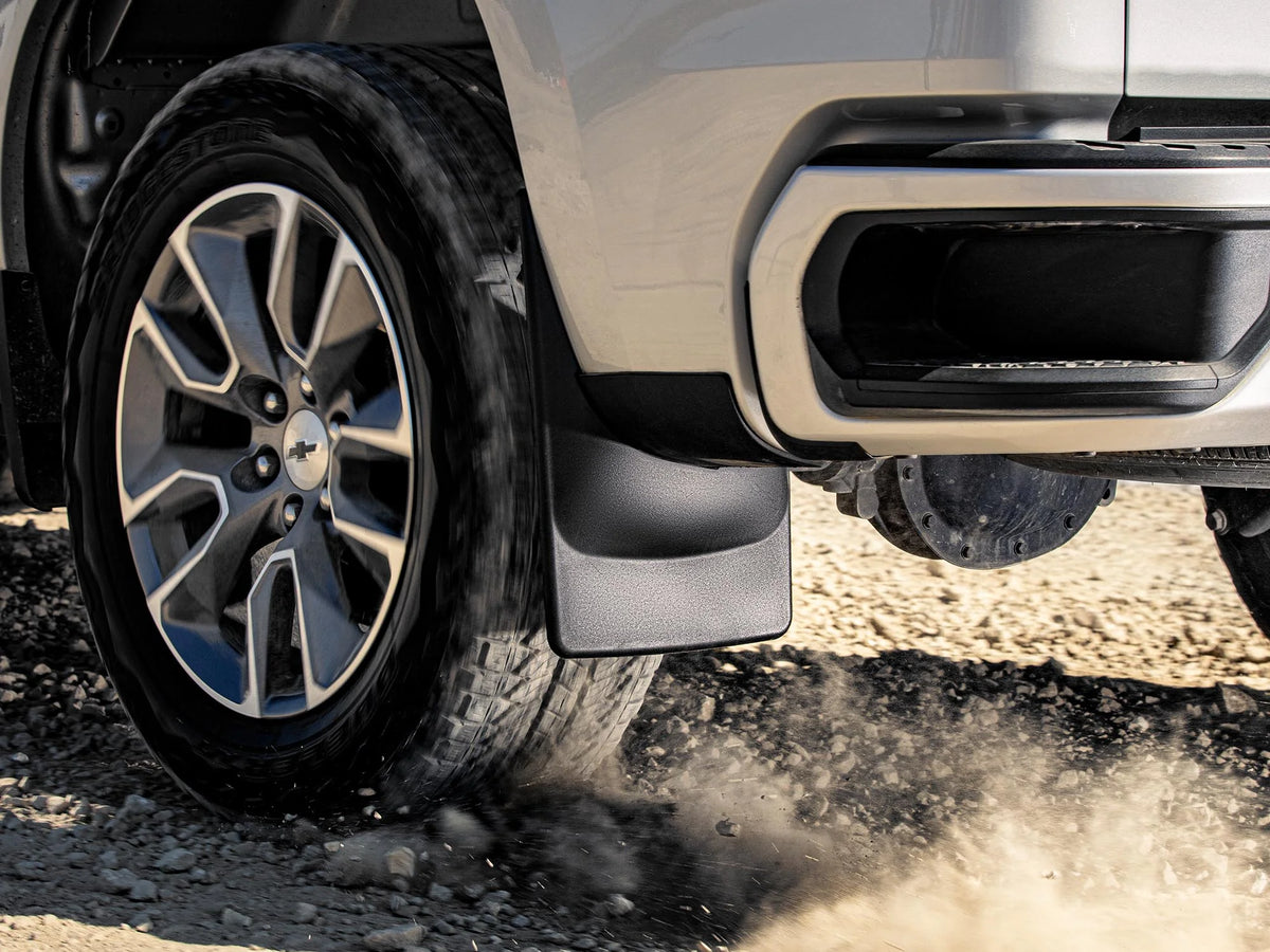 Black Splash Guard MudFlaps for GMC Acadia, Front & Rear Set H89404
