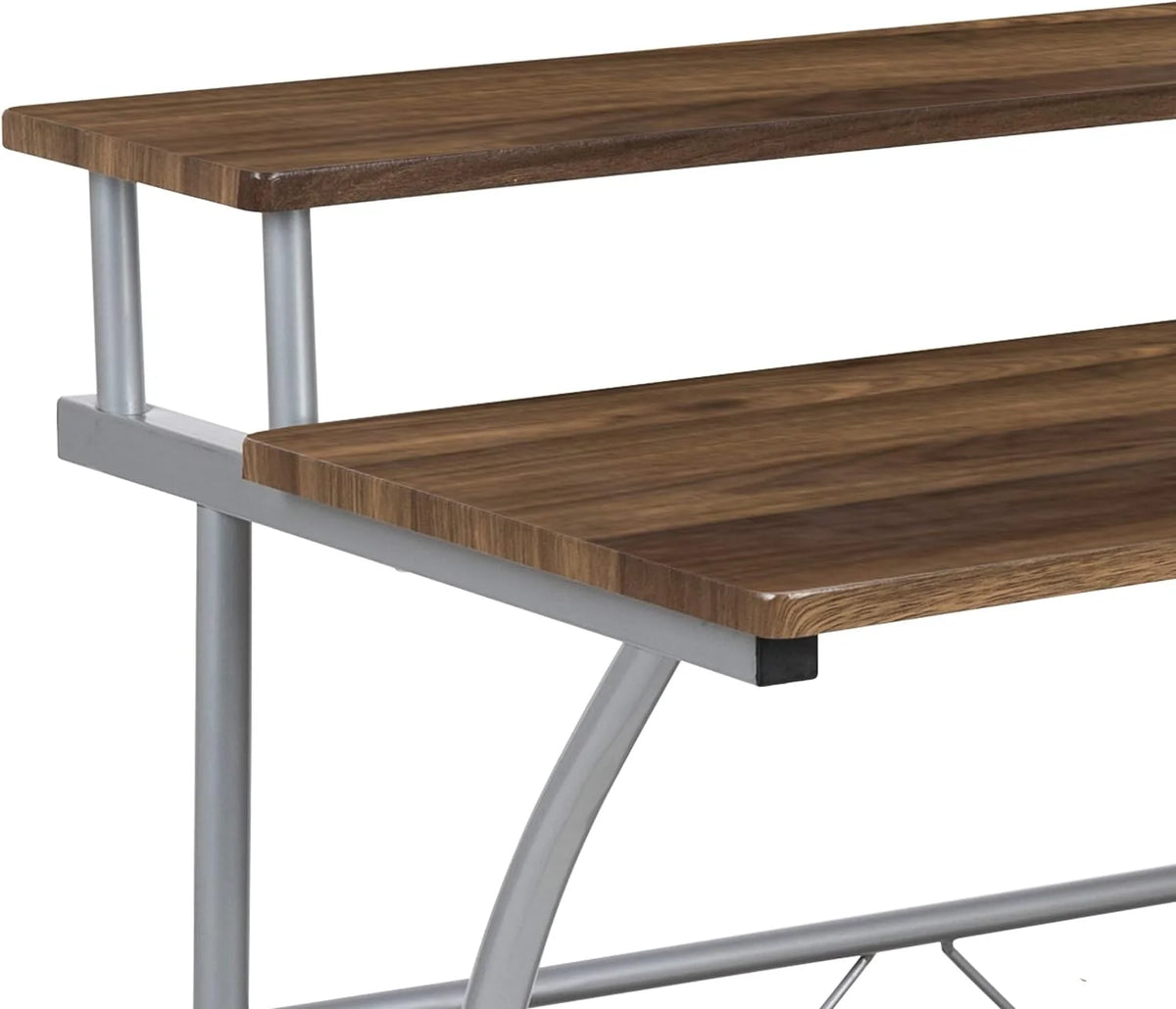 28 Inches Wide Computer Desk with Monitor Platform and Storage Shelf N249