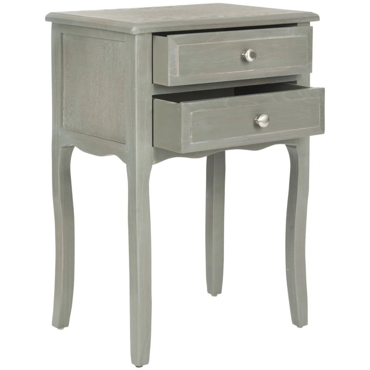 End Table With Storage Drawers Ash Grey S2363