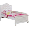 White Twin Platform Bed U3755