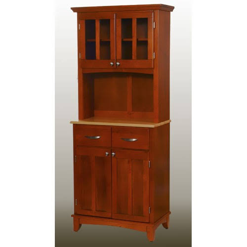 Small Wood Server with Two Door Hutch N282563