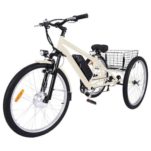 24"&26" 3 Wheel Mountain Electric Bicycle with Basket P27487