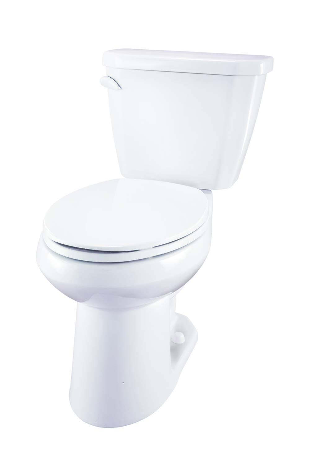 White Two-Piece Elongated Ergoheight Toilet S97345