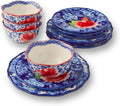 12-Piece Blue Floral Dinnerware Set T442314