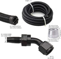 6AN Fuel Line Kit 20FT with Fittings Nylon Braided 3/8" CPE Fuel Oil Hose C5589