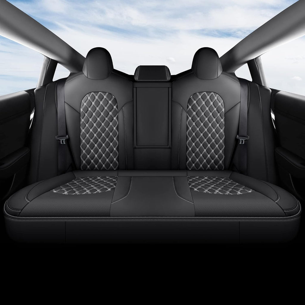 Pu Leather Car Seat Covers Full Set Black I657