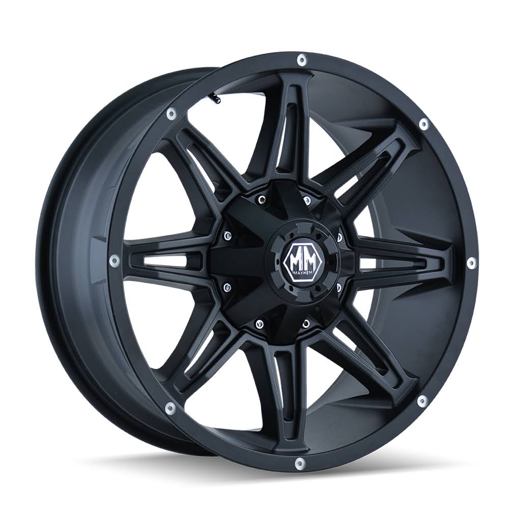 Matte Black 22x9.5 8x6.5 / 8x170 -6mm Wheel B567