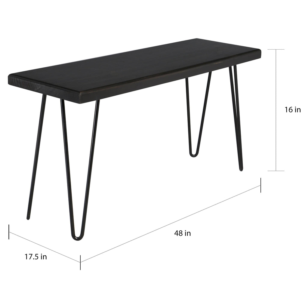 Weathered Gray Wood Bench P8415