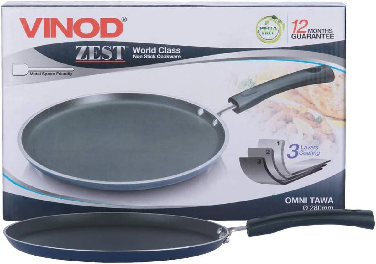 10" Non-Stick Flat Dosa Tawa Griddle F429438