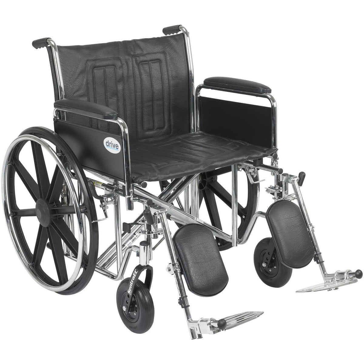 Heavy Duty Wheelchair with Detachable Full Arms and Elevating Leg Rests Z36844